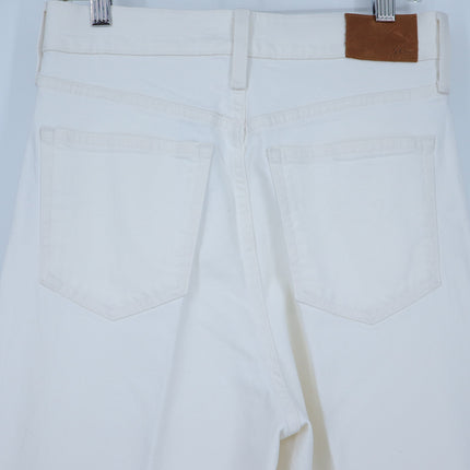 J. Crew 5-Pocket Wide Leg Trousers White NWT High Rise Denim Women's 26