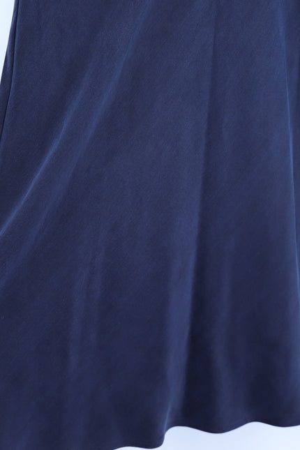 FIFTEEN TWENTY Bias Cut Midi Skirt Navy Blue NWT Pull On Women's M