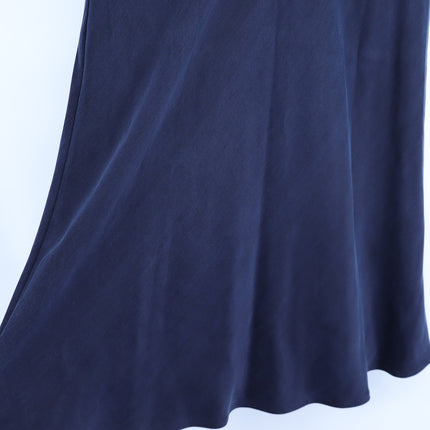 FIFTEEN TWENTY Bias Cut Midi Skirt Navy Blue NWT Pull On Women's M