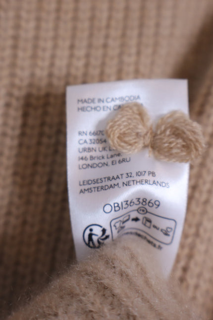 BY ANTHROPOLOGIE Oversized Ribbed 100% Cashmere Sweater Vest Neutral Women's XS