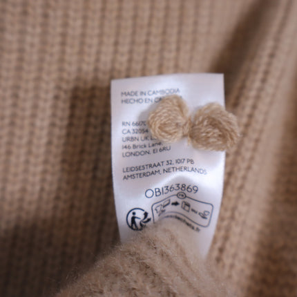 BY ANTHROPOLOGIE Oversized Ribbed 100% Cashmere Sweater Vest Neutral Women's XS