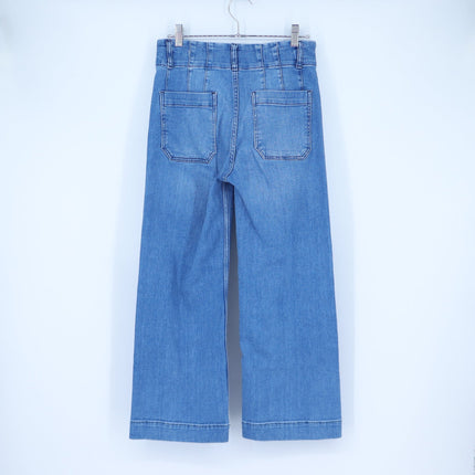 Pilcro and the Letterpress Skipper Cropped Jeans Blue Wash Wide Leg Women's 26