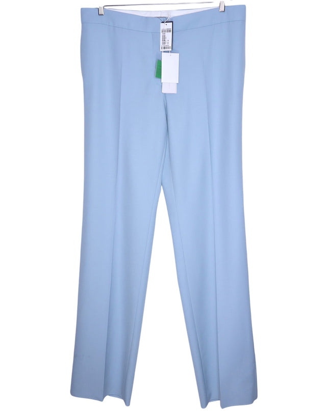 STELLA MCCARTNEY Wool Straight Leg Pants NWT Mineral Blue Women's 50/14