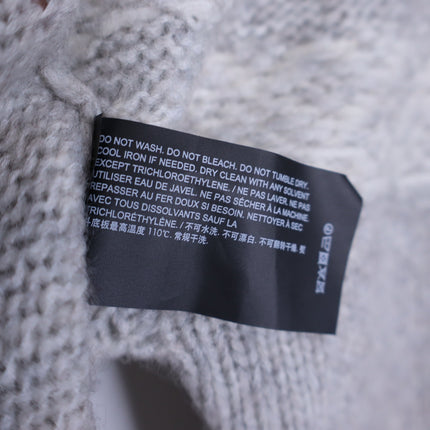 THEORY Fair Isle Sweater Melange Light Grey Wool Blend Long Sleeve Women's P/00