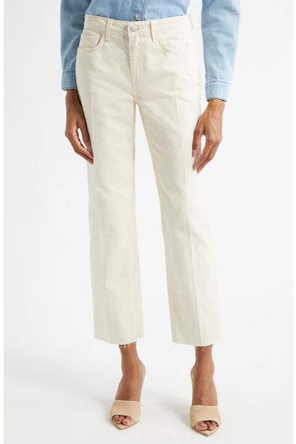 L'AGENCE NEW Milana Low Rise Stovepipe Straight Jeans French Vanilla Women's 28