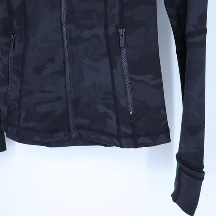 Lululemon Full Zip Define Jacket Black Heritage Camo Deep Coal Active Women's 8