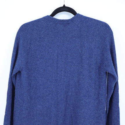 Theory 100% Cashmere Open Long Line Cardigan Blue Fitted Sleeve Women's S