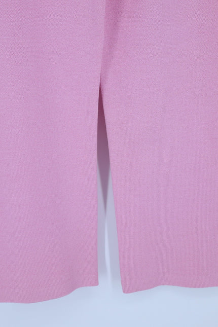 ST. JOHN SPORT Wide Leg Sweater Pant Santana Knit Pink Track Suit Women's M