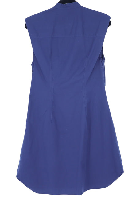 RAG & BONE Louisa Twisted Mini Dress Navy Sleeveless Cotton Poplin Women's 8