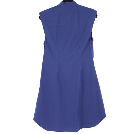 RAG & BONE Louisa Twisted Mini Dress Navy Sleeveless Cotton Poplin Women's 8