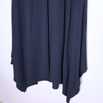 FABIANA FILIPPI Asymmetrical Short Sleeve Midi Dress Ash Blue Women's XL