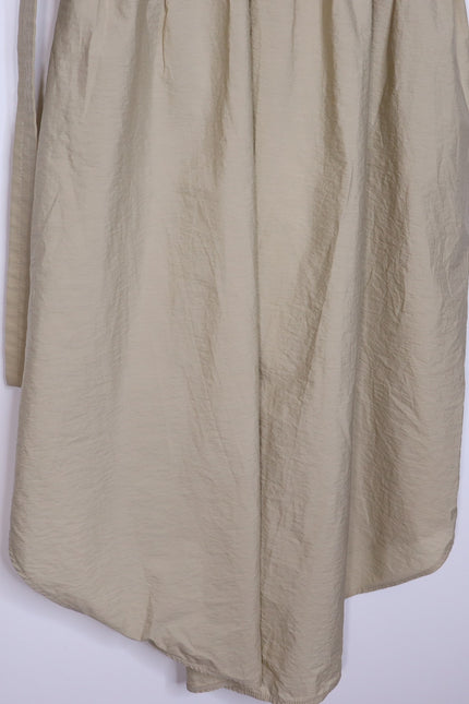 BRUNELLO CUCINELLI Belted Safari Shirtdress Khaki Short Sleeve Women's XL/US 10