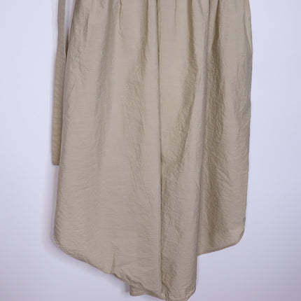 BRUNELLO CUCINELLI Belted Safari Shirtdress Khaki Short Sleeve Women's XL/US 10
