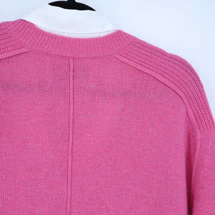 BROCHU WALKER Looker Layered V-Neck Sweater Pink Cashmere Pullover Women's S