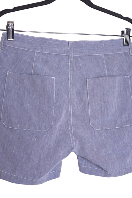 MAISON MARTIN MARGIELA MM6 Patchwork Linen Shorts Blue Casual Women's 38/US 6