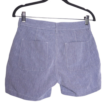 MAISON MARTIN MARGIELA MM6 Patchwork Linen Shorts Blue Casual Women's 38/US 6