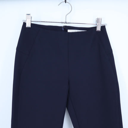 Veronica Beard Zip Back Scuba Pant Navy Cropped Stretch Women's 0
