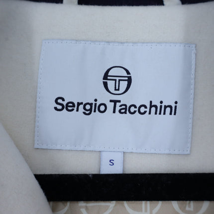 SERGIO TACCHINI Marisa Varsity Jacket Gardenia White Navy Wool Blend Women's S