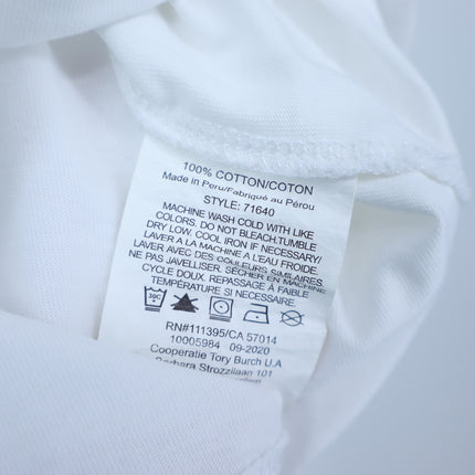 Tory Burch Vote Tee White Graphic Short Sleeve Casual Women's XS