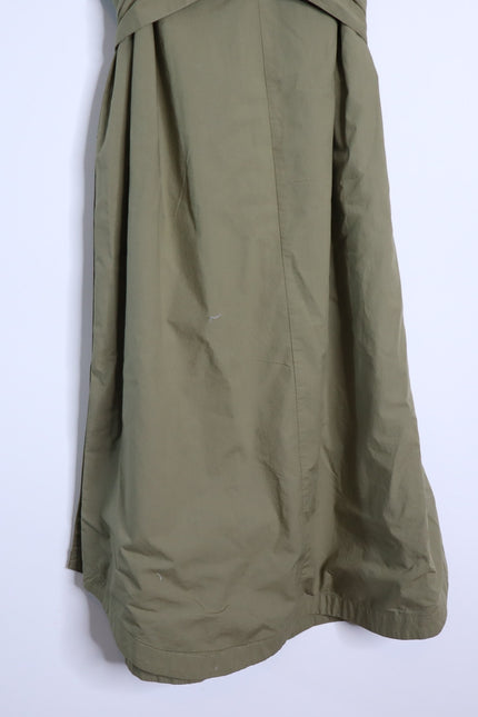 DEREK LAM NWT Mikala Belted Shirt Dress Oregano Green Short Sleeve Women's M