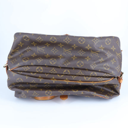 Louis Vuitton Saumur Saddle Bag Brown Leather Monogram Crossbody