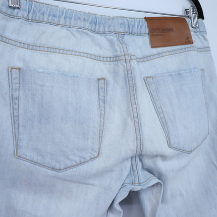 ONE TEASPOON Shabbies Drawstring Jean Blue Hustler Distressed Boyfriend Womens M