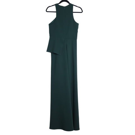Reiss Gabriella Ruffled Maxi Dress Green Slash Detail Sleeveless Women's 4