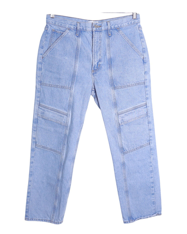 AGOLDE Cooper Cargo Jeans Rank Blue Light Wash Zip Fly Women's 30