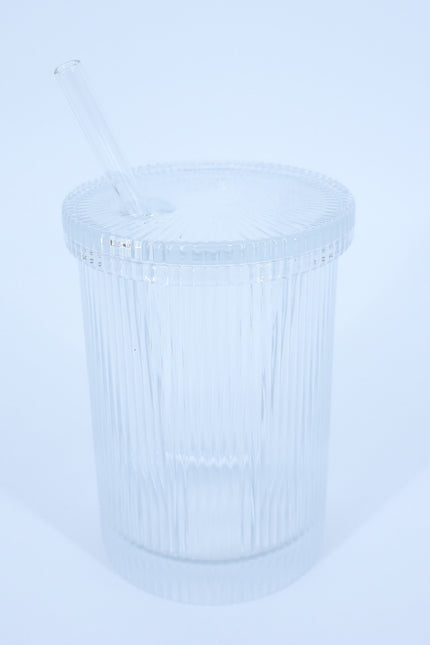 VIRGIL ABLOH X BACCARAT Crystal Clear Glass with Lid and Straw Limited Edition