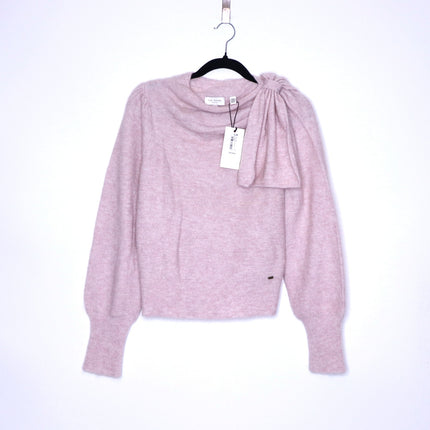 TED BAKER Larbow Statement Bow Sweater NWT Pink Wool Pullover Women's 0/US 2