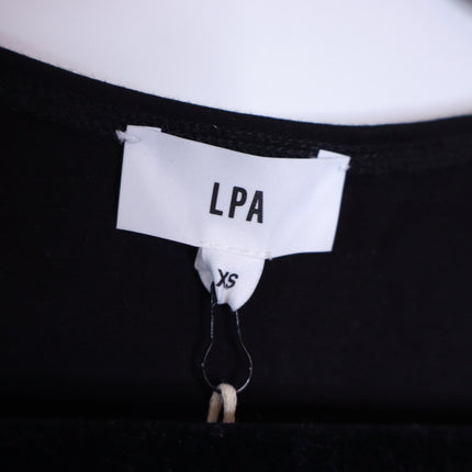 LPA Sweetheart Bodysuit NWT Black Long Sleeve Thong Cut Women's XS