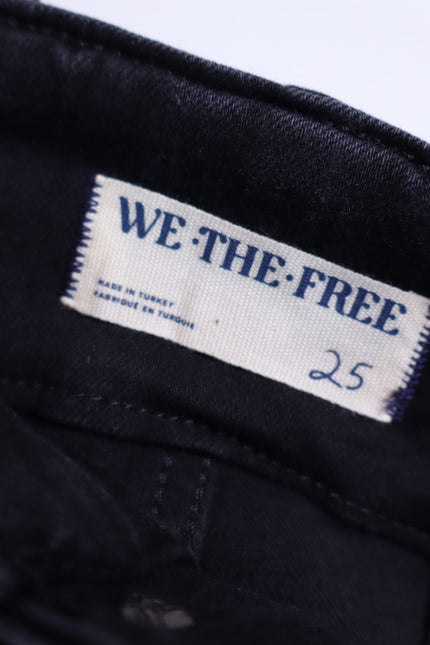 WE THE FREE NWT Jayde High Rise Jeans Flare Leg Onyx Black Zip Fly Women's 25