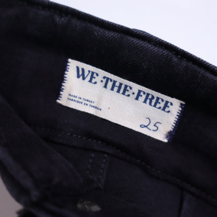 WE THE FREE NWT Jayde High Rise Jeans Flare Leg Onyx Black Zip Fly Women's 25