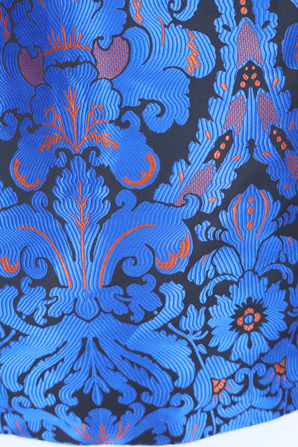 FREE PEOPLE Queen of Hearts Brocade Mini Dress Indigo and Black Women's 6