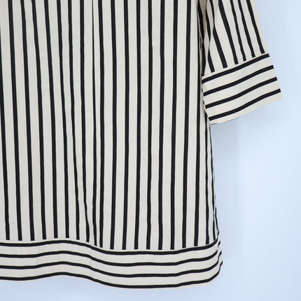 ENGLISH FACTORY Stripe Collared Mini Dress Beige Black NWT Pullover Women's S