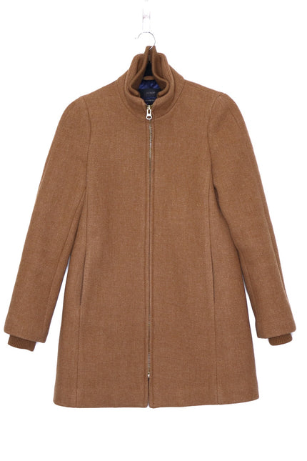 J. CREW Lodge Coat Italian Stadium Wool Jacket Heather Acorn Quilted Women's 0
