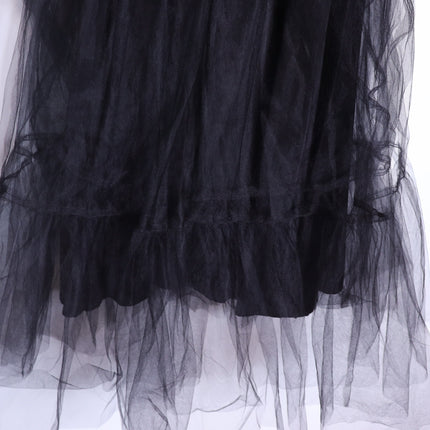 BY ANTHROPOLOGIE Faux Leather Dress NWT Black Tulle Sleeveless Women's 2