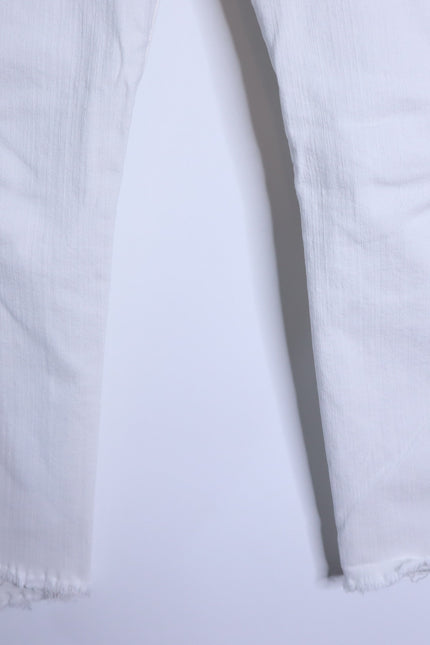 MOTHER The Insider Crop Step Fray Jeans Whipping The Racer White Women's 29