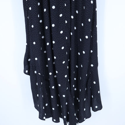 1.State Present Nature Mini Dress Rich Black Polkadot NWT Asymmetric Women's XS