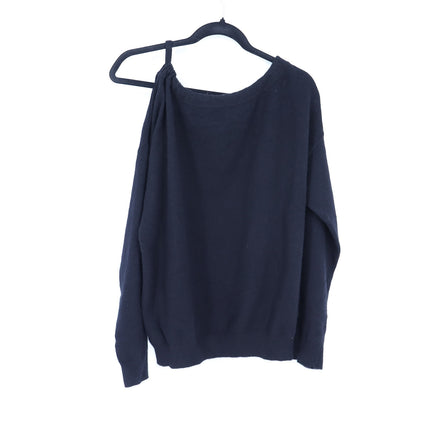 Vince Asymmetrical Pullover Sweater 100% Cashmere Black Cold Shoulder Women's S
