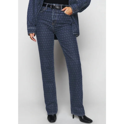 REFORMATION JEANS Cynthia Straight Long Jeans Disco Blue High Rise Women's 8