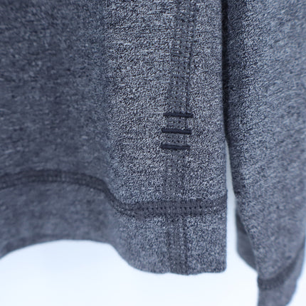 Lululemon Long Sleeve Knit Top Heathered Gray Crew Neck Active Men's XL