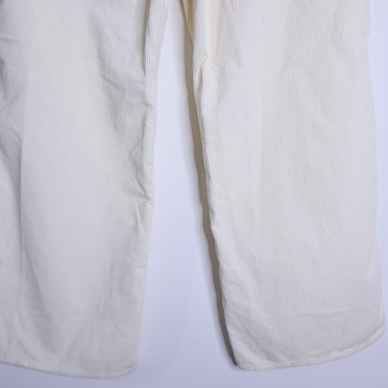 VERONICA BEARD Taylor Wide Leg Crop Pants Ecru Corduroy High Rise Women's 30