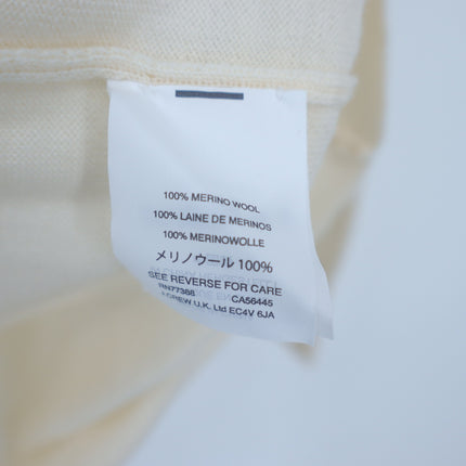 J. Crew Ruffled Pullover Sweater Ivory Wool Crew Neck 3/4 Sleeve Women's XS