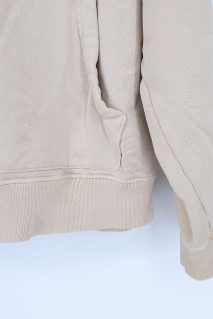 MADHAPPY Beige Classic Hoodie Fleece Sweatshirt Midweight Hoodie Women's L