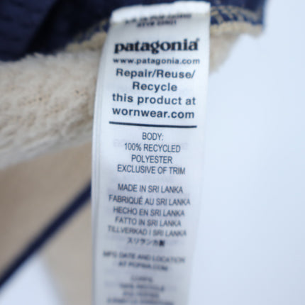Patagonia Retro Pile Jacket Pelican Smolder Blue Full Zip Stand Collar Men's M