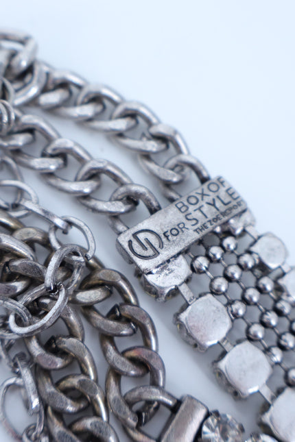 DYLANLEX Zoey Statement Necklace NIB 925 Silver Adjustable Choker Rachel Zoe