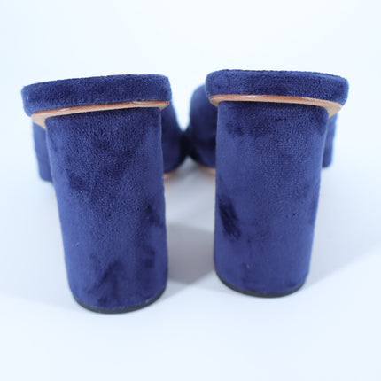 Loeffler Randall Celeste Heeled Sandals Eclipse Navy Front Knot Women's 5.5
