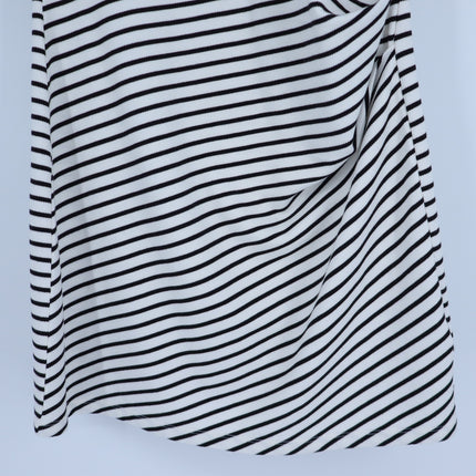 VERONICA BEARD Lanier Striped Polo Mini Dress Black and White NWT Women's M