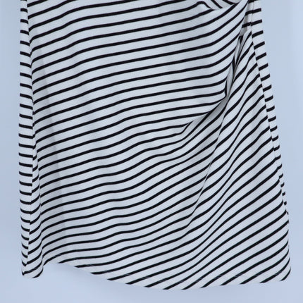 VERONICA BEARD Lanier Striped Polo Mini Dress Black and White NWT Women's M